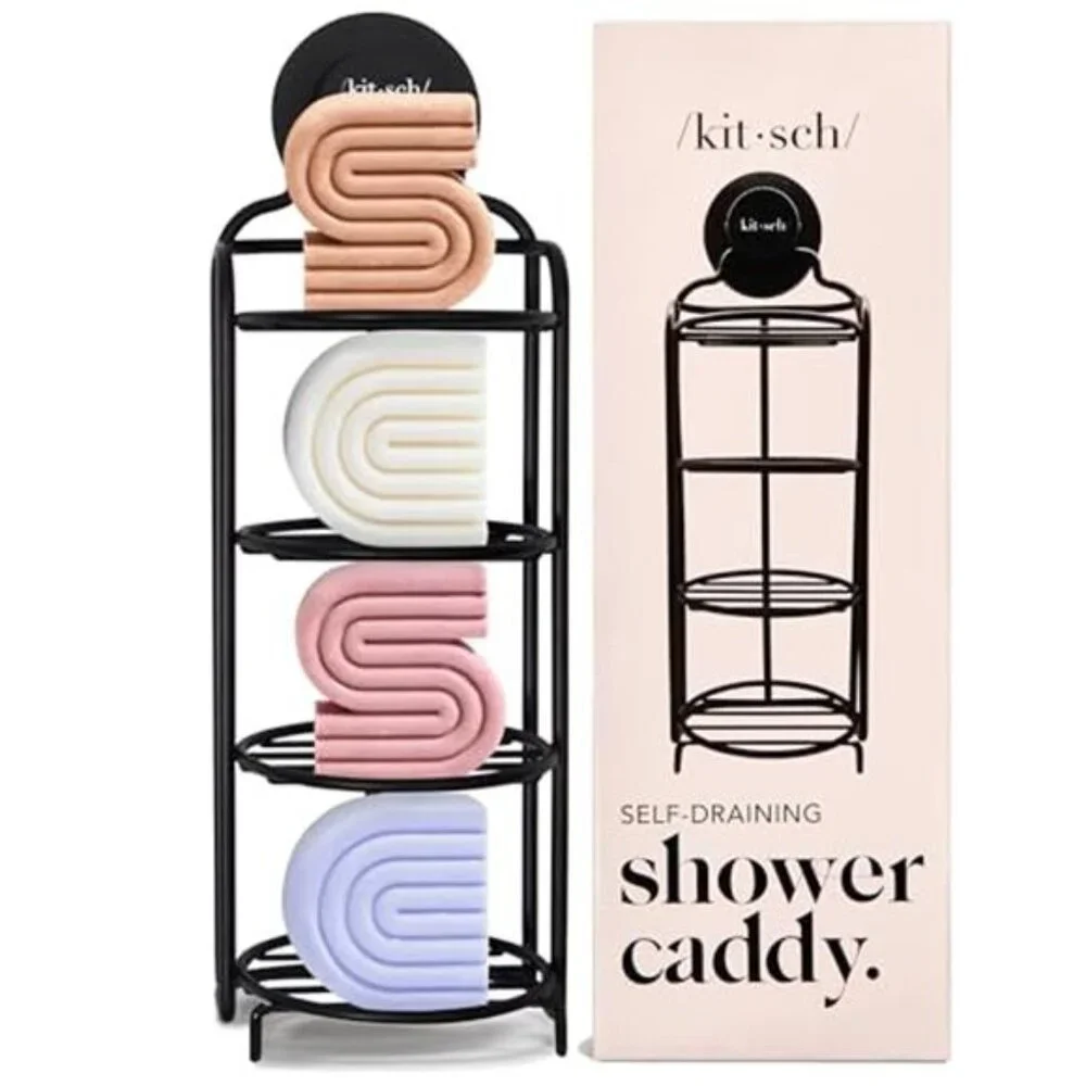 Shower Caddy Hanging Suction Cup Soap Holder Bar Shampoo Conditioner Organizer